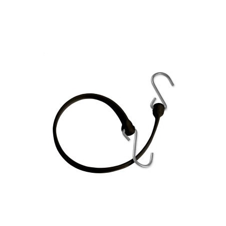 Our Remedy The Better Bungee 153; BBS24GBK 24 Bungee Strap with Galvanized Triangle S Hook - Black, PK12 BBS24GBK